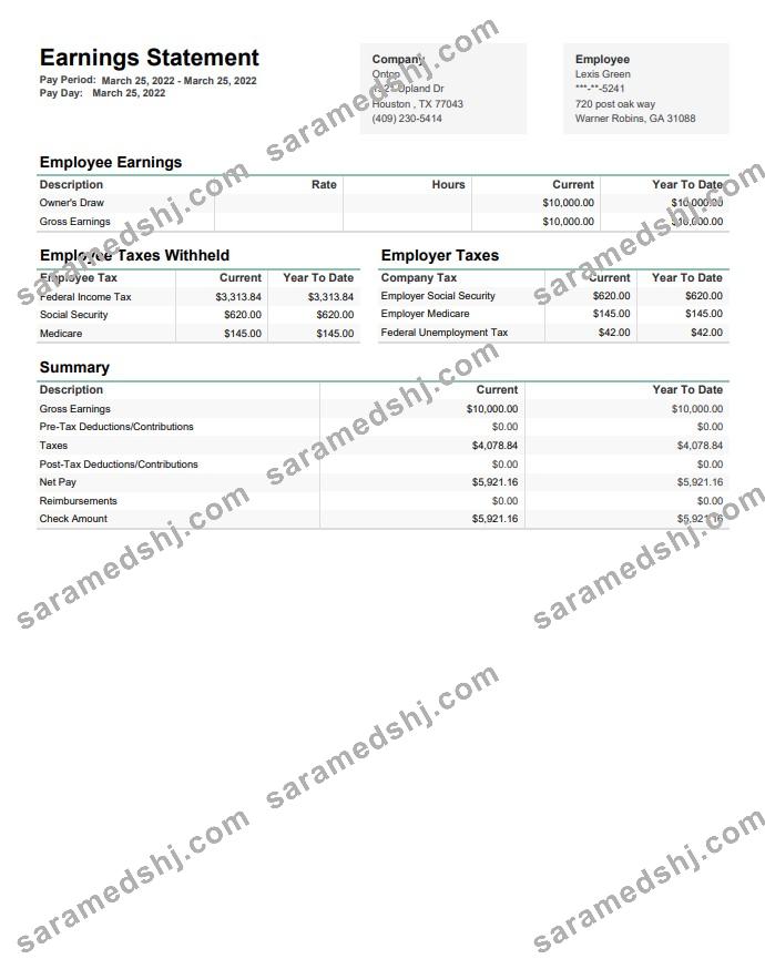 Ontop company earninngs statement in PDF and Words
